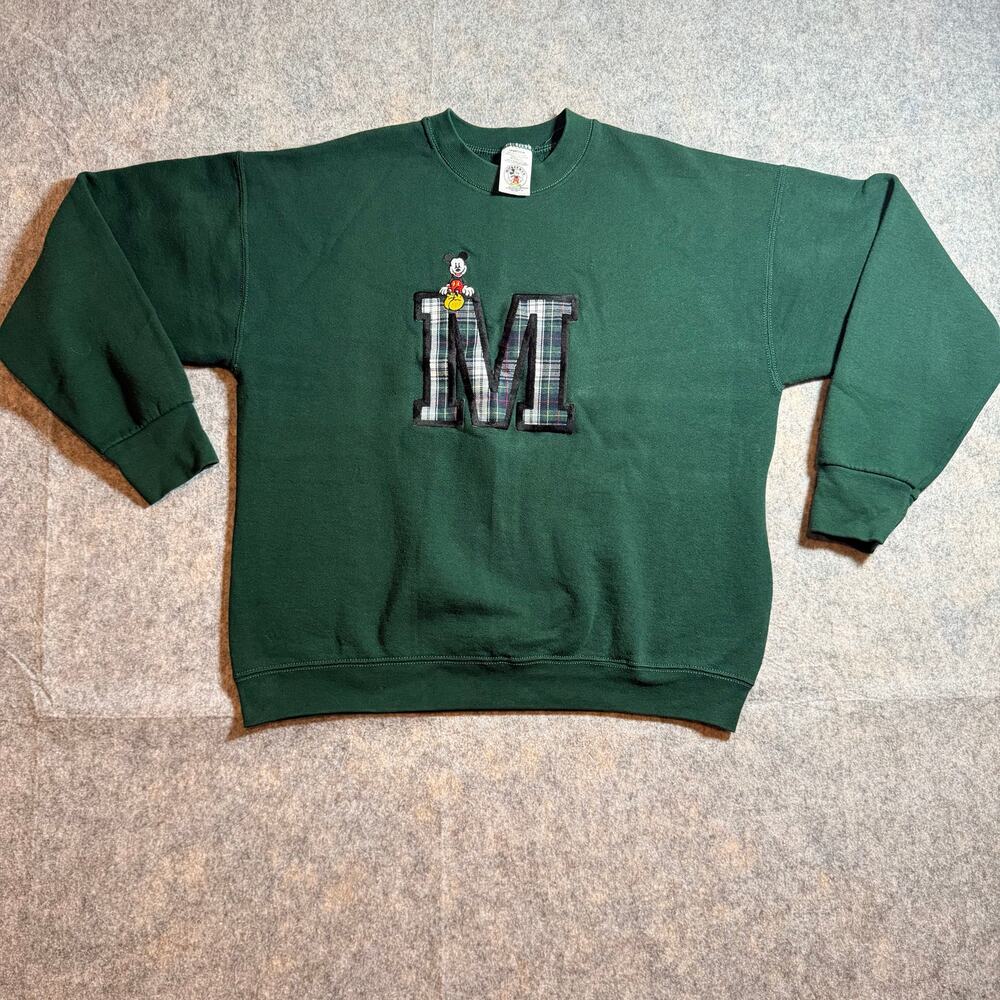 Vintage Mickey & Company Sweatshirt Emerald Green Size Large